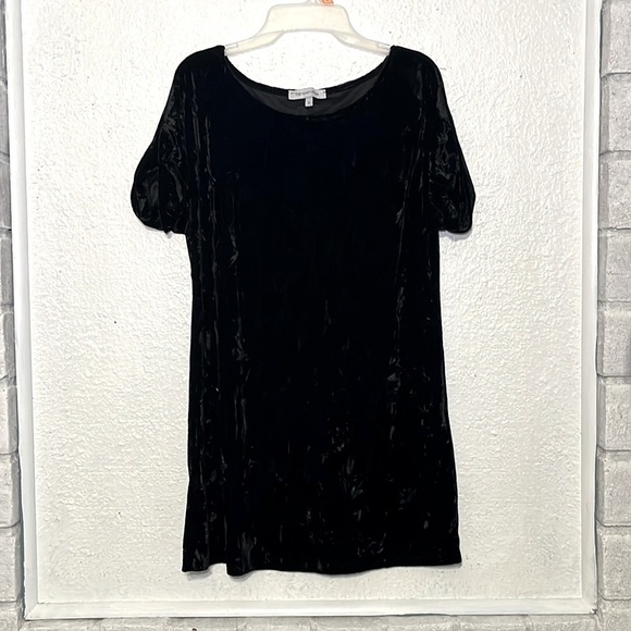 The Vanity Room black crushed velvet short dress size small - Picture 1 of 10